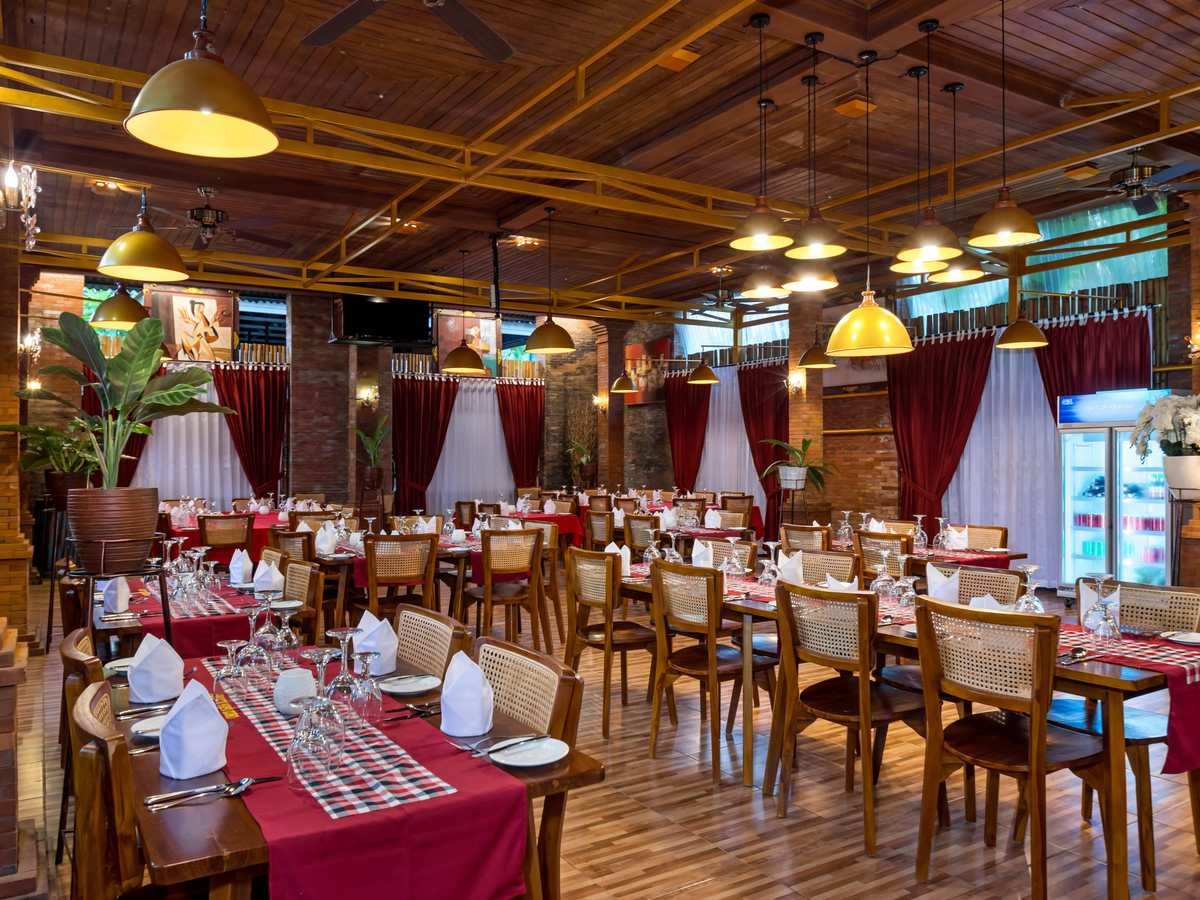 Tables set for dinner at Royal Indian Masala