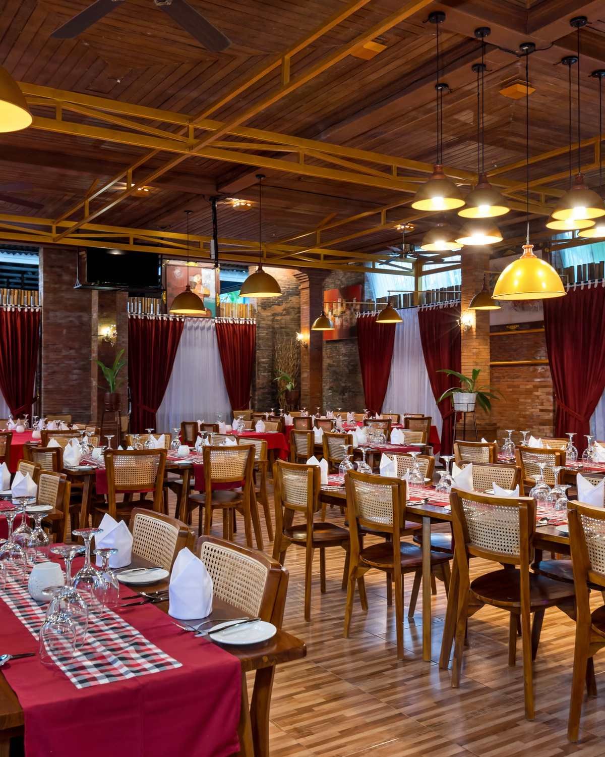 Tables set for dinner at Royal Indian Masala